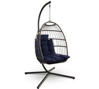 Fauteuil œuf Suspendu - SereneLife - Bleu Foncé - Jusqu’à 158 kg Bleu Foncé