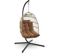 Fauteuil œuf Suspendu - SereneLife - Brun - Jusqu’à 158 kg Brun G