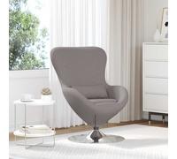 vidaXL Fauteuil œuf – Tissu gris clair 63 x 73 x 90 cm – Design contemporain, confort ergonomique