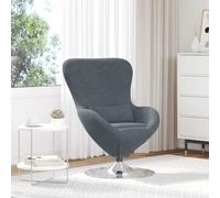 vidaXL Fauteuil œuf moderne Rouge bordeaux en velours 63×73×90 cm pivotant