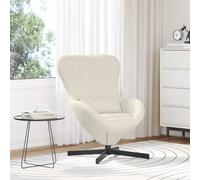 vidaXL Fauteuil œuf Velours Lounge Moderne – Chaise pivotante ergonomique pour salon – Bleu