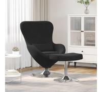 Fauteuil ?Uf Vidaxl Avec Repose-Pieds En Velours Noir