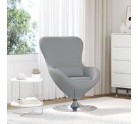 Fauteuil ?uf vidaXL en tissu gris clair