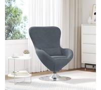 Fauteuil ?Uf Vidaxl En Velours Gris Foncé Gris