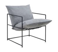 Fauteuil Utsjoki 90 x 61 x 70 cm noir gris foncé