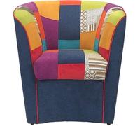Fauteuil - Valentina - Patchwork - Confortable - Bois - Chambre - Design Contemporain