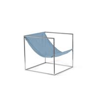 Fauteuil Valerie Object Solo Seat en Acier Inoxydable/ Bleu Clair