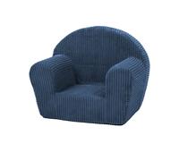 My Velinda Fauteuil piqué pour enfant velours côtelé Bleu marine