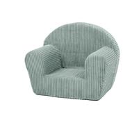 My Velinda - Fauteuil piqué pour enfant - Velours côtelé menthe vert