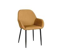 Lot de 2 Fauteuils GIULIA Jaune Moutarde Velours Côtelé Jaune