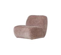 Fauteuil Velours Craquelé Rose Clair Nomu