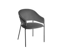 Fauteuil velours gris Siron