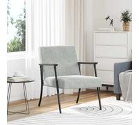 vidaXL Fauteuil velours moderne Gris foncé 59 x 75 x 78 cm