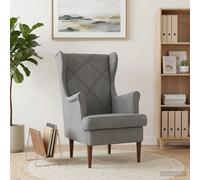 vidaXL Fauteuil Gris Clair Velours, Fauteuil Moderne, Velours, Assise Confortable pour Chambre, Design Durable, Cadre Métallique, Élément Indispensable