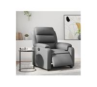 Vidaxl Fauteuil Inclinable Électrique Gris Similicuir Gris