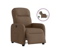 Fauteuil verstelbaar elektrisch stof bruin3302956