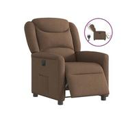 Fauteuil verstelbaar elektrisch stof bruin3303178