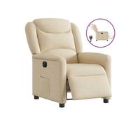 Fauteuil verstelbaar elektrisch stof crÃmekleurig3303182