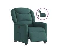 Vidaxl Fauteuil Inclinable Électrique Vert Foncé Tissu Vert