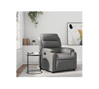 Vidaxl Fauteuil Inclinable Gris Similicuir Gris