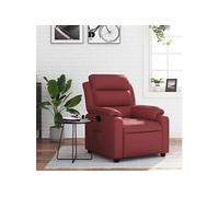 vidaXL Fauteuil inclinable 373490 – Chaise de relaxation avec repose-pieds, simili cuir bordeaux