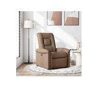 vidaXL Fauteuil inclinable Marron Tissu