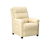 vidaXL Fauteuil inclinable Crème Tissu