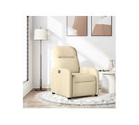 Fauteuil de massage inclinable Crème Tissu fauteuil de massage fauteuil vidaXL