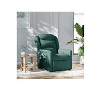 vidaXL Fauteuil inclinable Vert foncé Tissu