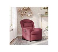 Fauteuil verstelbaar stof wijnrood4015599