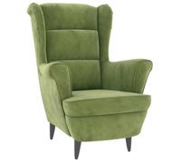Fauteuil vert clair - Dimensions L74x P84xH100 cm - Velours 100% polyester 9077017