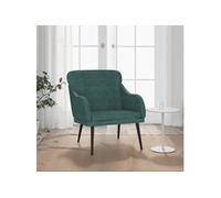 Fauteuil Vert foncé 63x76x80 cm Velours