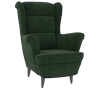 Fauteuil vert foncé - Dimensions L74x P84xH100 cm - Velours 100% polyester 4967250
