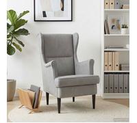 vidaXL Fauteuil velours, siège moderne, mobilier d'intérieur, salon/chambre, Gris clair