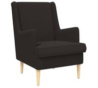 vidaXL fauteuil Noir tissu
