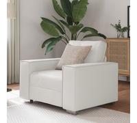 Fauteuil Vidaxl Blanc 59 Cm En Simili Cuir Blanc