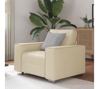 Fauteuil Vidaxl Crème 59 Cm En Simili Cuir