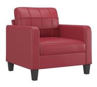 vidaXL Fauteuil Rouge Bordeaux 60 cm Similicuir