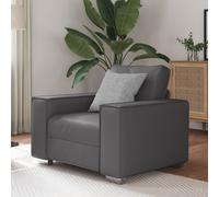Fauteuil Vidaxl Gris 59 Cm En Simili Cuir Gris