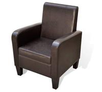vidaXL Fauteuil marron en similicuir – 1 place – Design contemporain