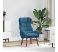 Fauteuil VidaXL Moderne Bleu Confortable Avec Accoudoirs Rembourrés Pour Lecture Et Utilisation Dans Le Salon Cadre En Bois