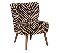 Atmosphera – Fauteuil Chiara – Vintage en bois d'hévéa – Camel