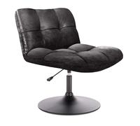 The Home Deco Factory – Fauteuil – Vintage style industriel – Polyuréthane Noir – Taille Unique