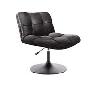 The Home Deco Factory – Fauteuil – Vintage style industriel – Polyuréthane Noir – Taille Unique
