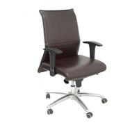 Fauteuil visiteur ergonomique confidentiel avec mécanisme synchro et hauteur réglable, spécialement pour les personnes de grande Marron