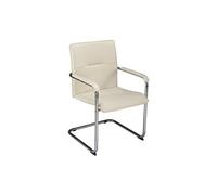 Fauteuil visiteur simili cuir Rumba - ivoire - Nowy styl Ivoire