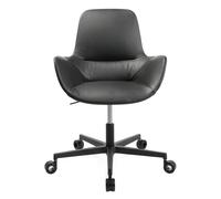 Fauteuil W-Club cuir structure à rouleaux H 87-91cm/design hole castors