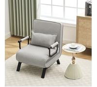 Fauteuil WOLTU - Canapé Lit Convertible 3 en 1 - Dossier Réglable en 5 Positions - Gris Clair