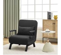 Fauteuil WOLTU - Canapé Lit Convertible 3 en 1 - Dossier Réglable en 5 Positions - Noir