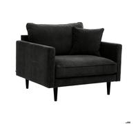 Atmosphera – Fauteuil XL Candice – Velours – Vert kaki